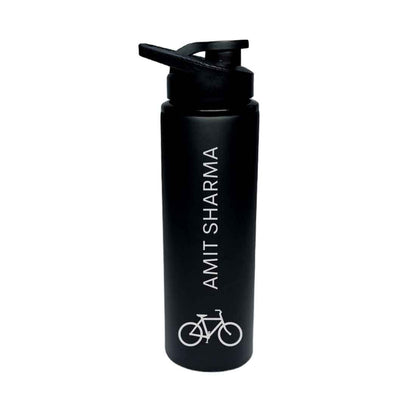 Personalised Engraved Water Bottle for Gym Sports Sipper - Cycle