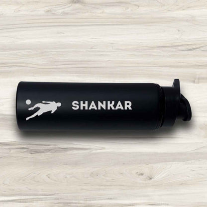 Custom Engraved Water Bottles Stainless Steel for Sports School - Football