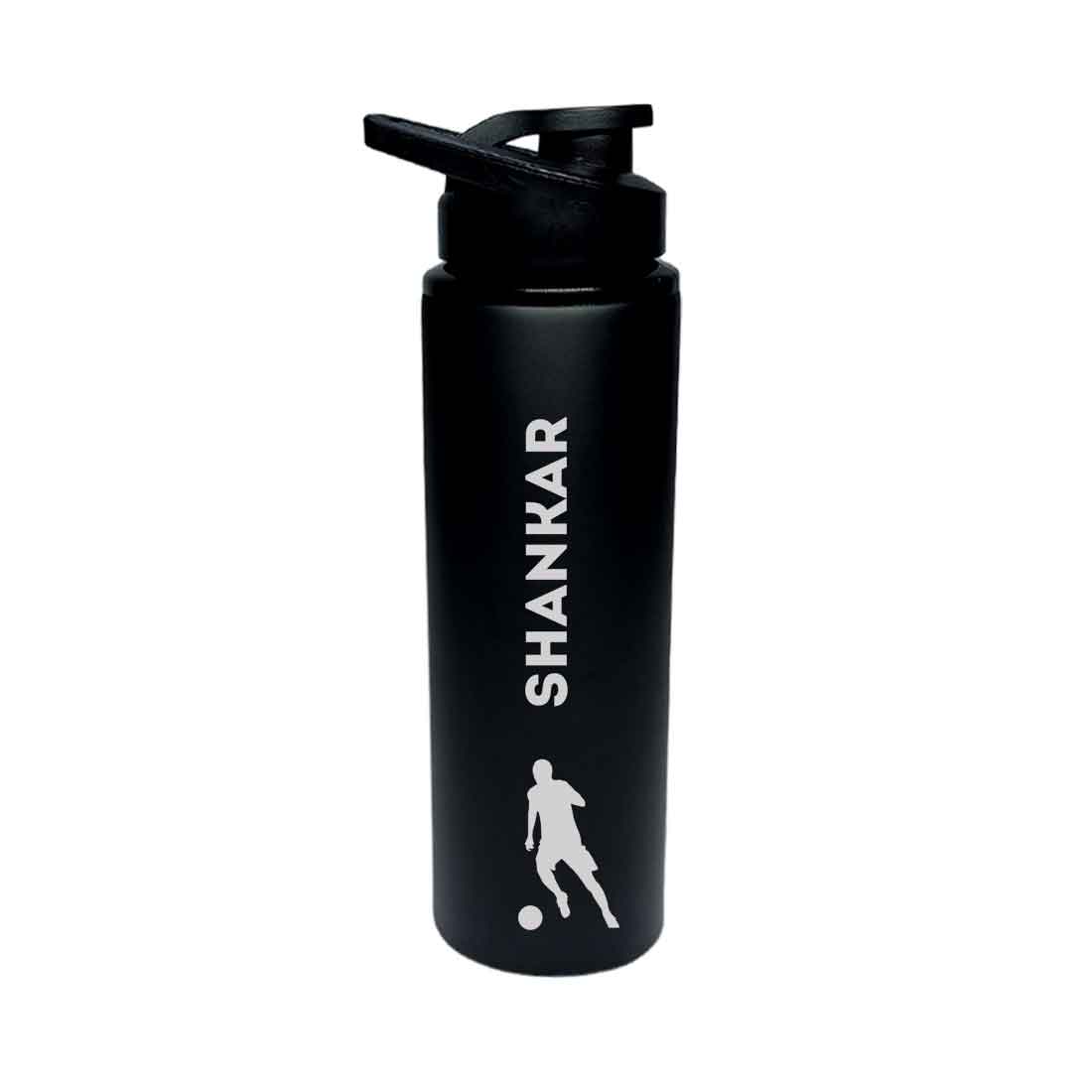 Custom Engraved Water Bottles Stainless Steel for Sports School - Football