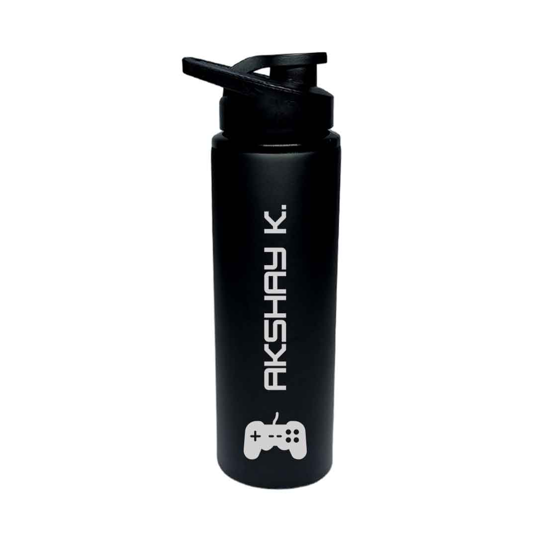 Personalised Engraved Sipper Bottle Stainless Steel for Kids - Video Gamer