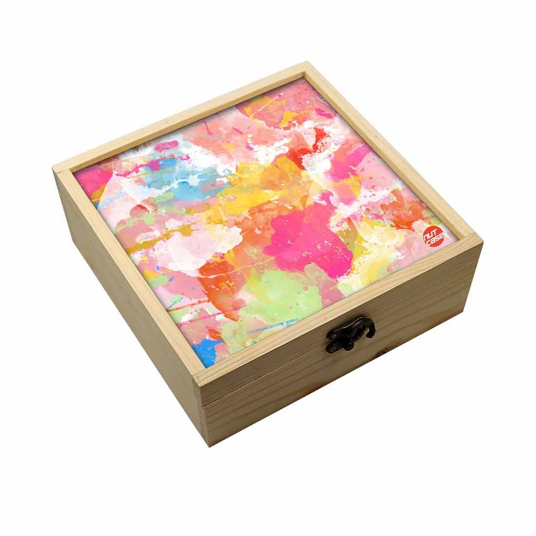Jewellery Box Makepup Organizer -  Watercolor Shades Nutcase