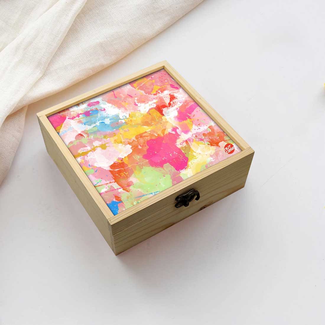 Jewellery Box Makepup Organizer -  Watercolor Shades Nutcase