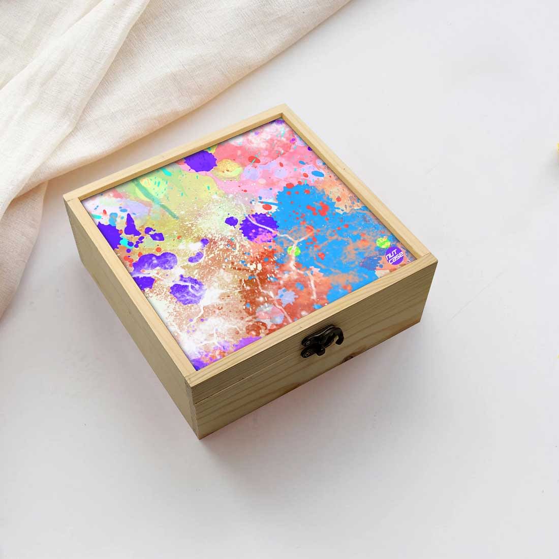 Jewellery Box Makepup Organizer -  Watercolor Paint Nutcase