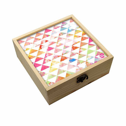 Jewellery Box Makepup Organizer -  Diamond Watercolor Pattern Nutcase