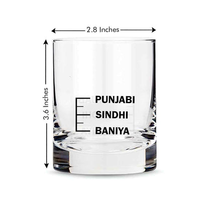 Whiskey Glasses Liquor Glass-  Anniversary Birthday Gift Funny Gifts for Husband Bf - BANIYA SINDHI PANJABI Nutcase