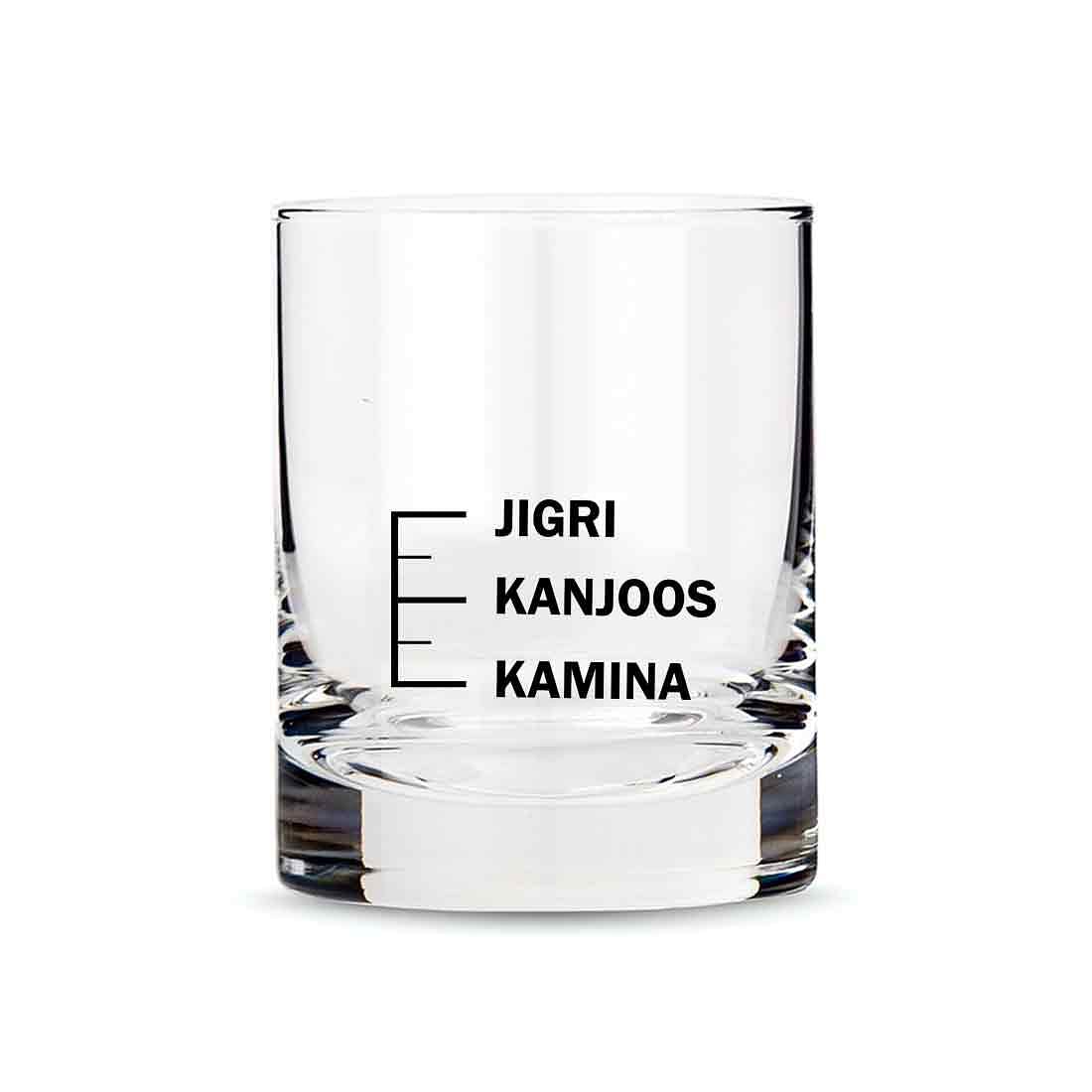 Whiskey Glasses Liquor Glass-  Anniversary Birthday Gift Funny Gifts for Husband Bf - KAMINA KANJOOS JIGRI Nutcase