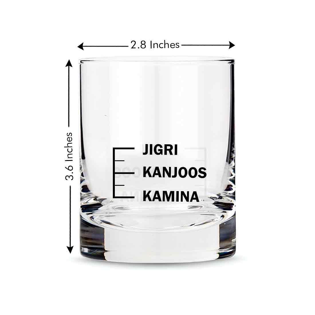 SET OF 8 Whiskey Glasses Liquor Glasses-  - KAMINA KANJOOS JIGRI -with shipping Nutcase