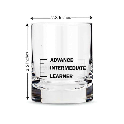 Whiskey Glasses Liquor Glass-  Anniversary Birthday Gift Funny Gifts for Husband Bf - LEARNER INTERMIDIATE ADVANCE Nutcase