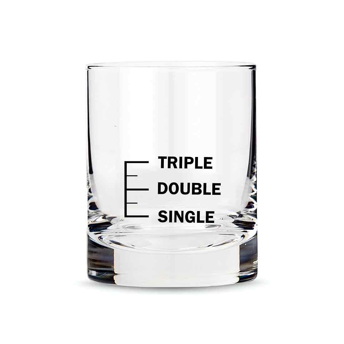 Whiskey Glasses Liquor Glass-  Anniversary Birthday Gift Funny Gifts for Husband Bf - SINGLE DOUBLE TRIPLE Nutcase