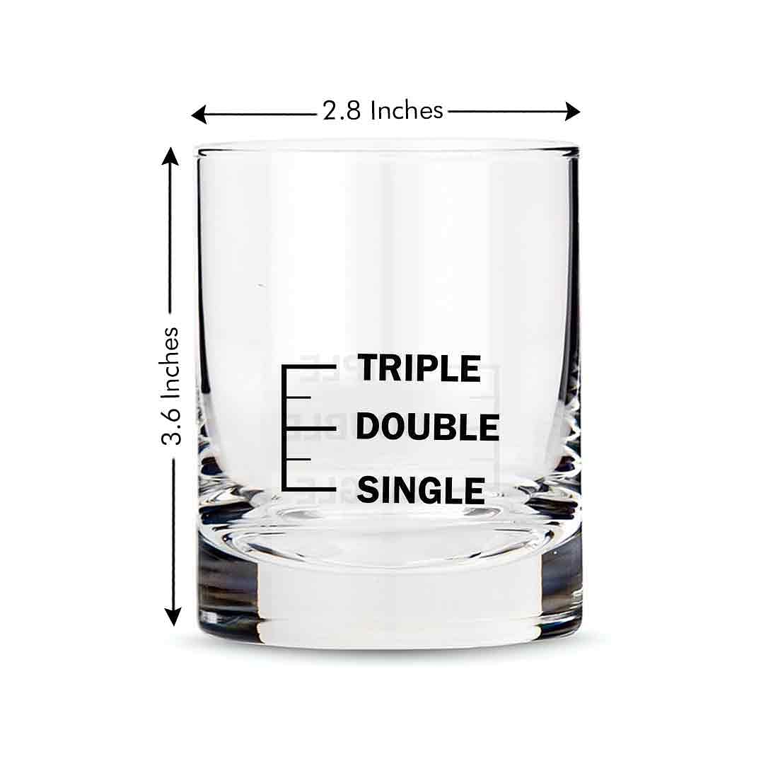 Whiskey Glasses Liquor Glass-  Anniversary Birthday Gift Funny Gifts for Husband Bf - SINGLE DOUBLE TRIPLE Nutcase