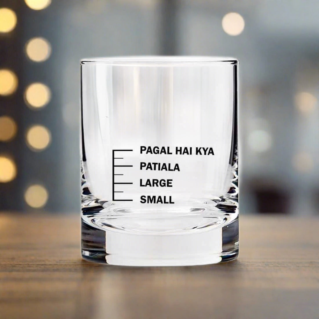 Whiskey Glasses Liquor Glass-  Anniversary Birthday Gift Funny Gifts for Husband Bf - SMALL LARGE PATIYALA PAGAL HAI KYA Nutcase