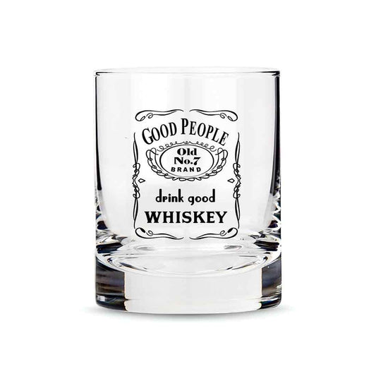 Whiskey Glasses Liquor Glass-  Anniversary Birthday Gift Funny Gifts for Husband Bf - DRINK GOOD WHISKY Nutcase