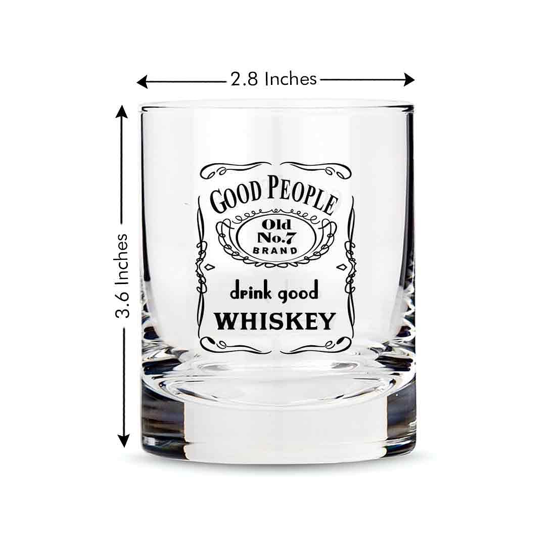 Whiskey Glasses Liquor Glass-  Anniversary Birthday Gift Funny Gifts for Husband Bf - DRINK GOOD WHISKY Nutcase