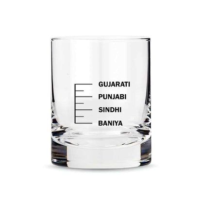 Whiskey Glasses Liquor Glass-  Anniversary Birthday Gift Funny Gifts for Husband Bf - GUJARATI PANJABI SINDHI BANIYA Nutcase