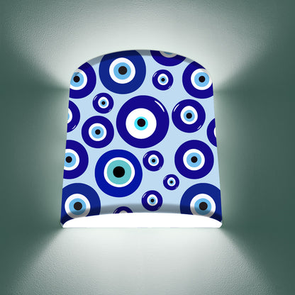 Designer Arc Wall Mounted Lamp Lights Half Shade Bedside - Evil Eye Protector Nutcase