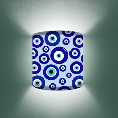 Designer Arc Wall Mounted Lamp Lights Half Shade Bedside - Evil Eye Protector Nutcase