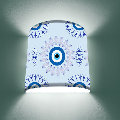 Designer Arc Wall Mounted Lamp Lights Half Shade Bedside - Evil Eye Protector Nutcase