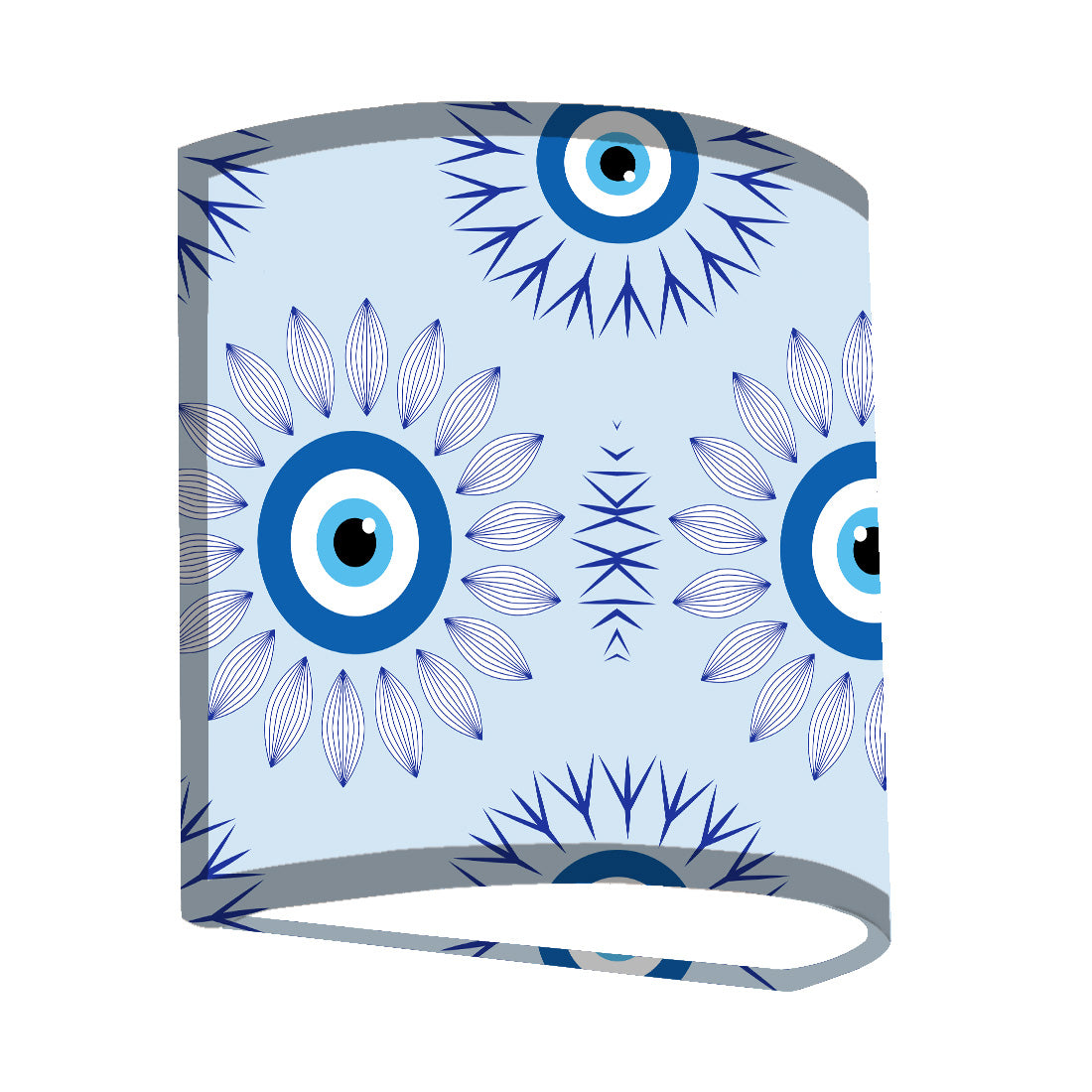 Designer Arc Wall Mounted Lamp Lights Half Shade Bedside - Evil Eye Protector Nutcase