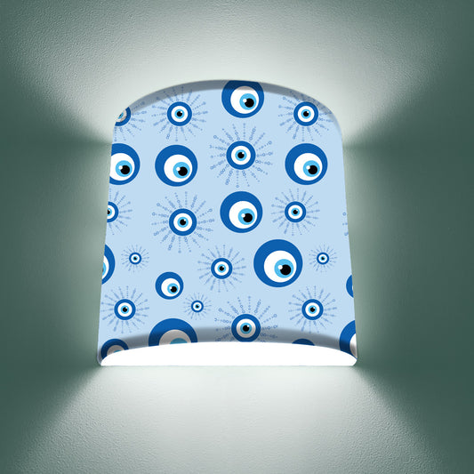 Arc Wall Mounted Night Lamp for Bedroom Living Room Decor - Evil Eye Protector Nutcase