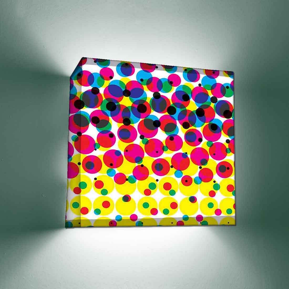 Fancy Square Wall Lamp  -  Colorful Dots Nutcase