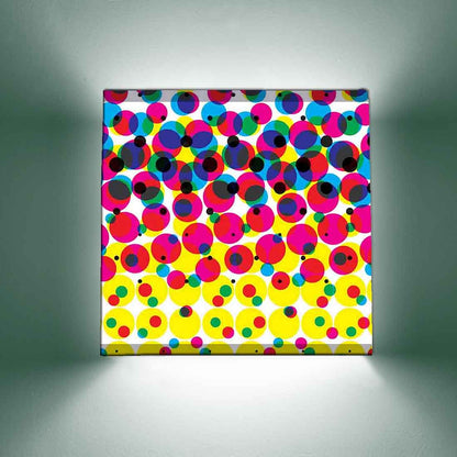 Fancy Square Wall Lamp  -  Colorful Dots Nutcase