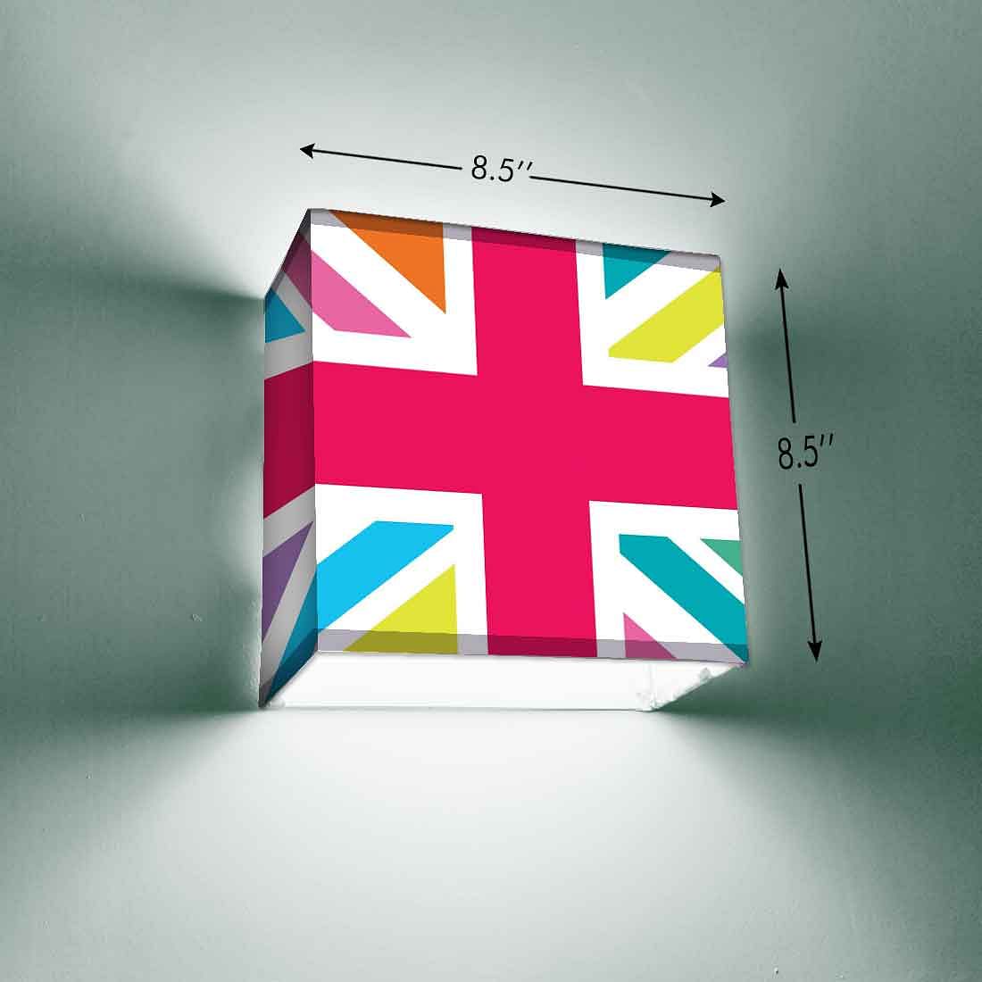 Fancy DrawingRoom Wall Lamp - Multicolor Union Jack British Flag Nutcase