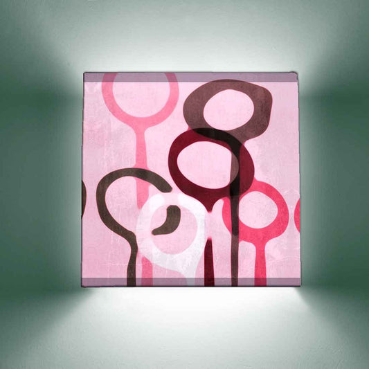 Pink Square Wall Lamp  -  Water Rings Nutcase