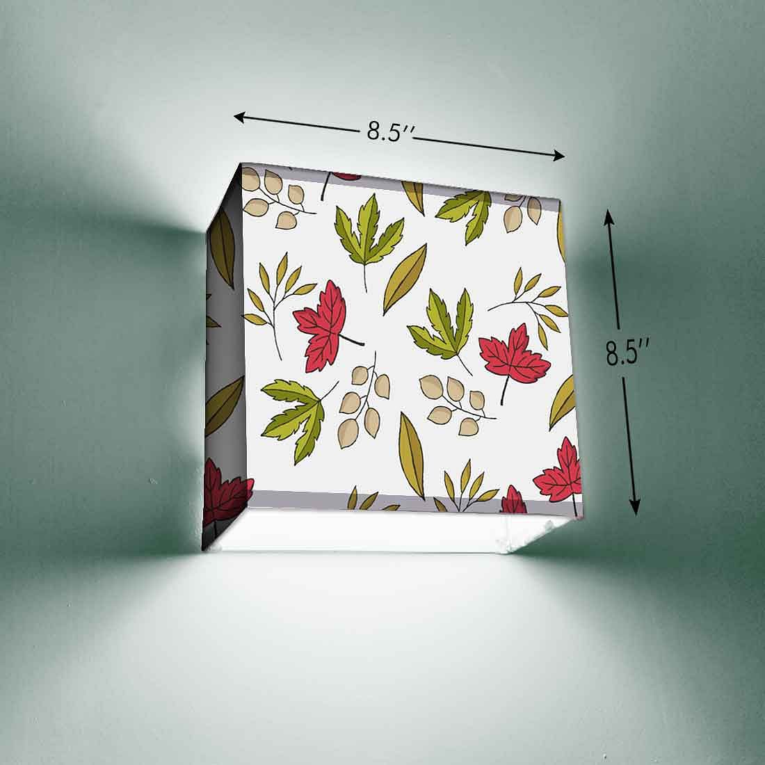 Wall Lamp for Bedroom - Red & Green Leaves Nutcase