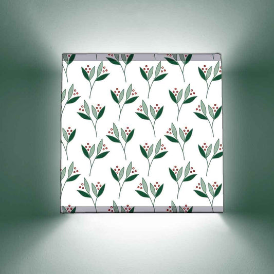 White Designer Wall Lamp - Dotted Leaves Nutcase