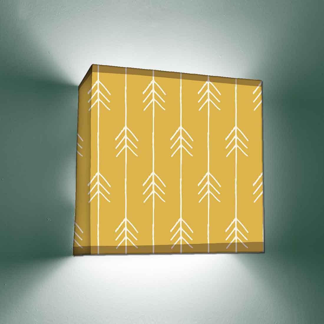 Yellow Square Wall Lamp Light - Arrow Nutcase