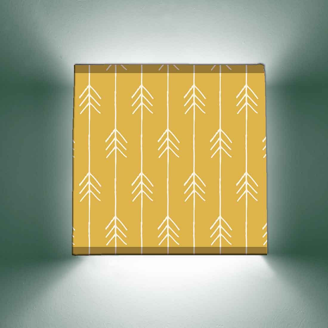 Yellow Square Wall Lamp Light - Arrow Nutcase