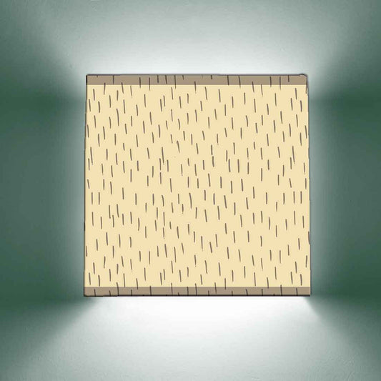 Yellow Square Wall Lamp  -  Rain Lines Nutcase