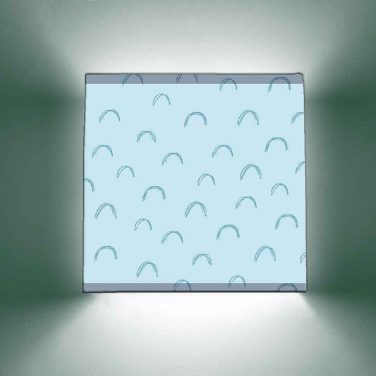 Blue Square Wall Lamp  -  Blue Design Nutcase