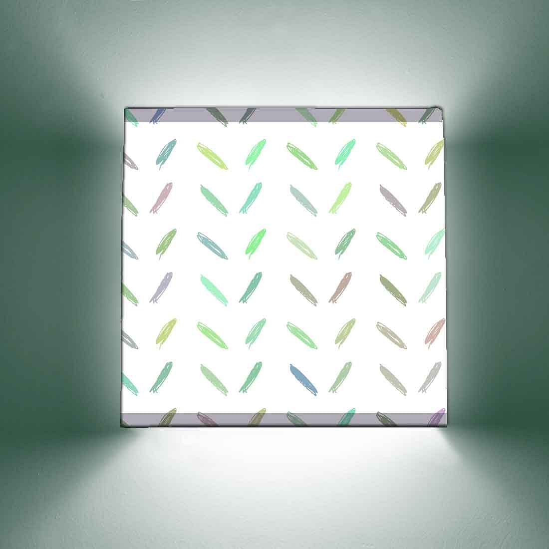 White Designer Wall Lamp - Colorful Lines Nutcase