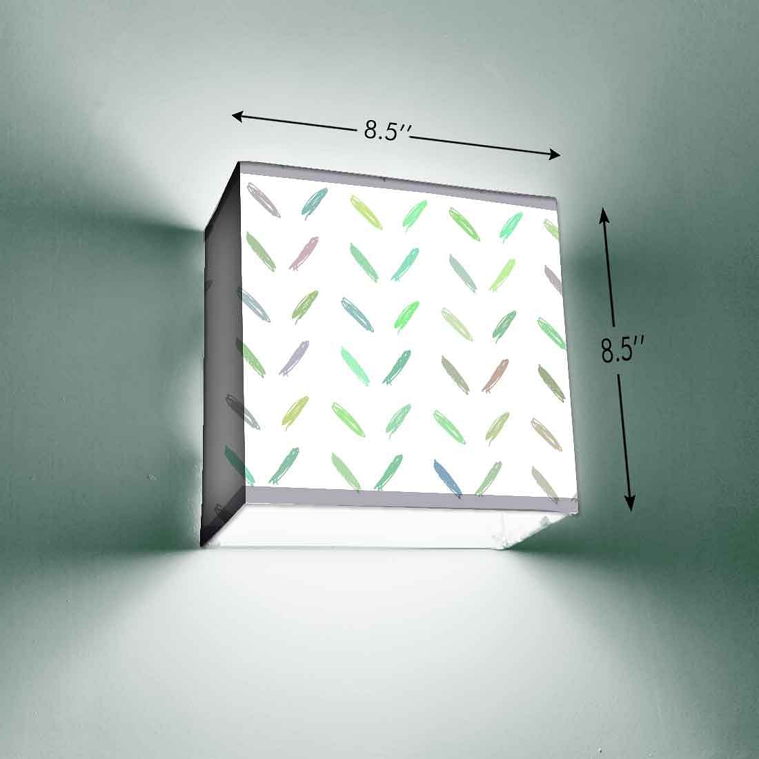 White Designer Wall Lamp - Colorful Lines Nutcase