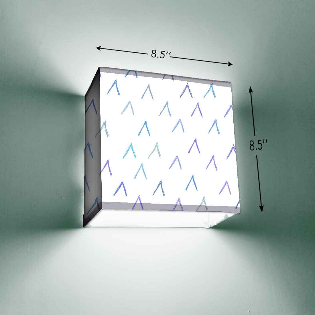 Designer Square Wall Lamp  -  White Nutcase