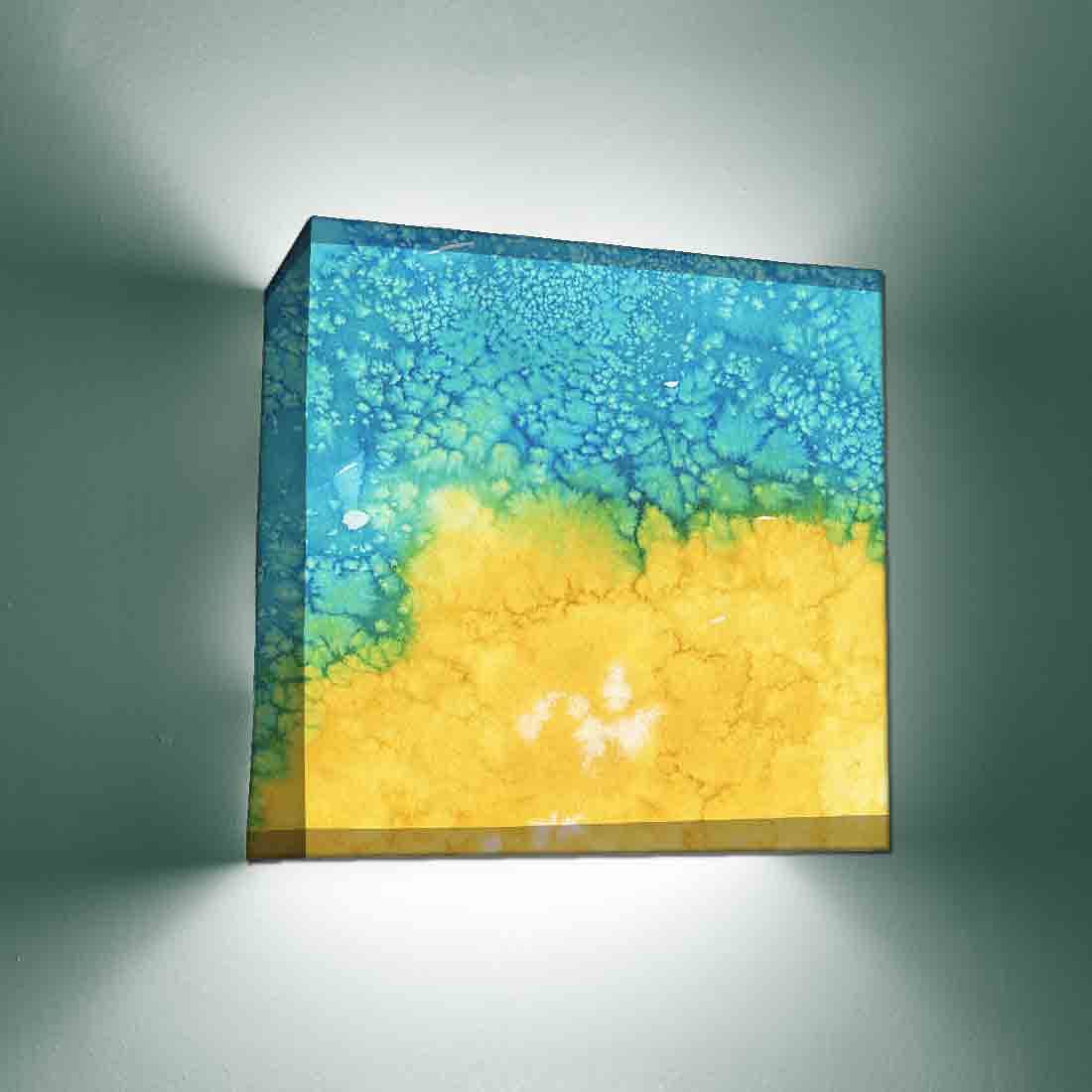 New Square Wall Lamp - Yellow Watercolor Nutcase