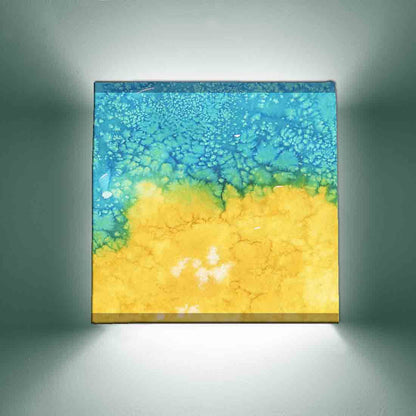 New Square Wall Lamp - Yellow Watercolor Nutcase