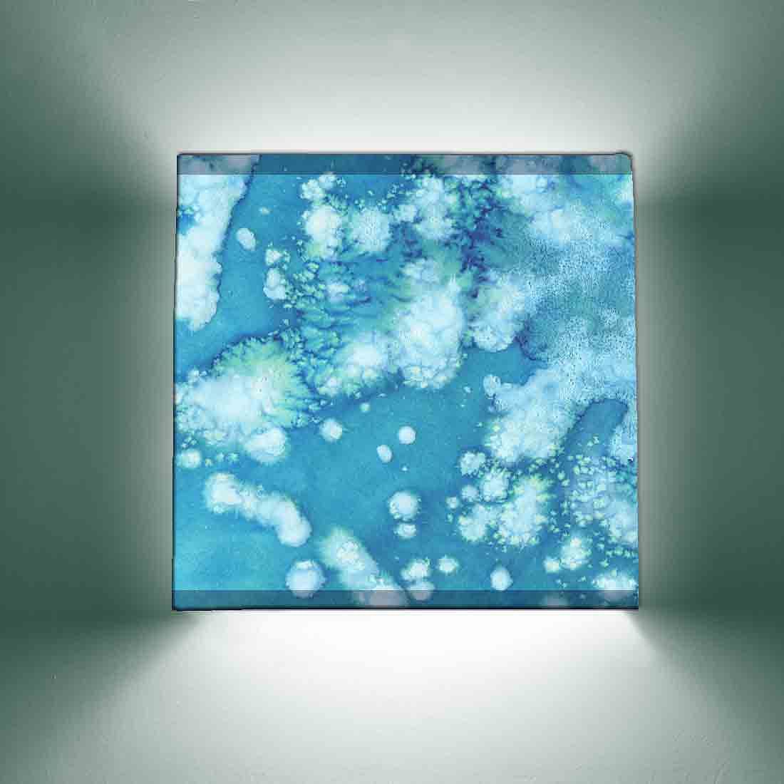 Latest Blue Square Wall Lamp - Watercolor Nutcase