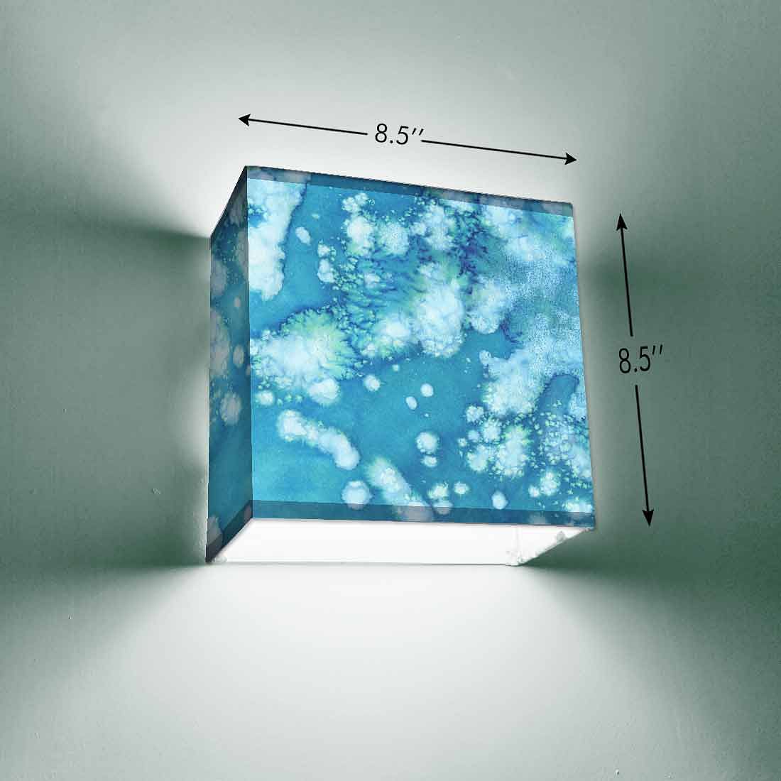 Latest Blue Square Wall Lamp - Watercolor Nutcase