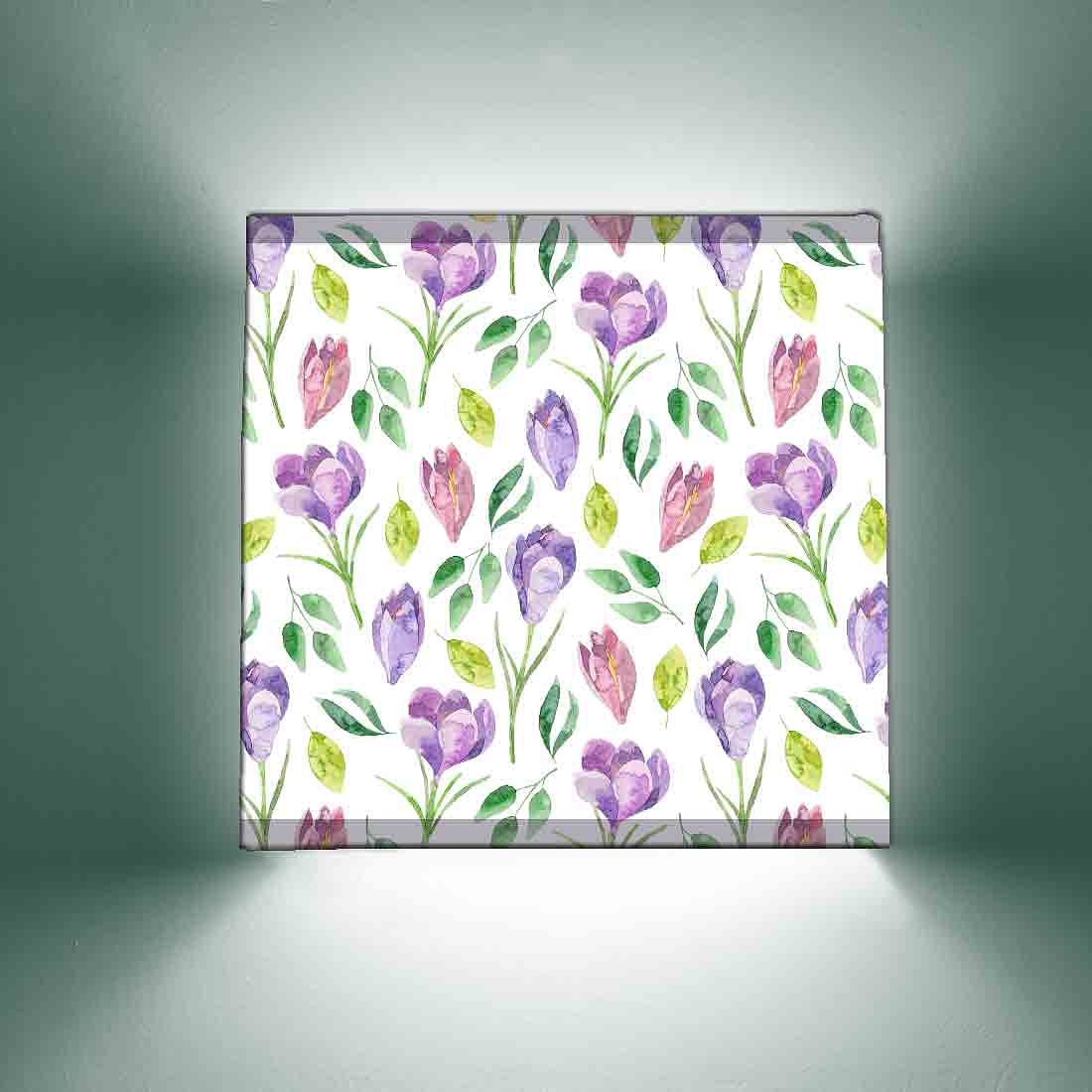 Pretty Square Wall Lamp - leaves and Petals Nutcase