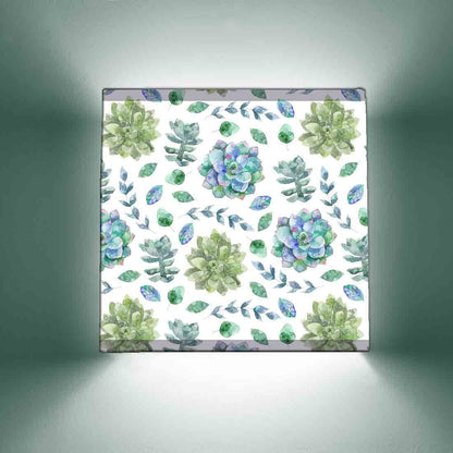 White Girl Designer Wall Lamp - Green Flower Nutcase