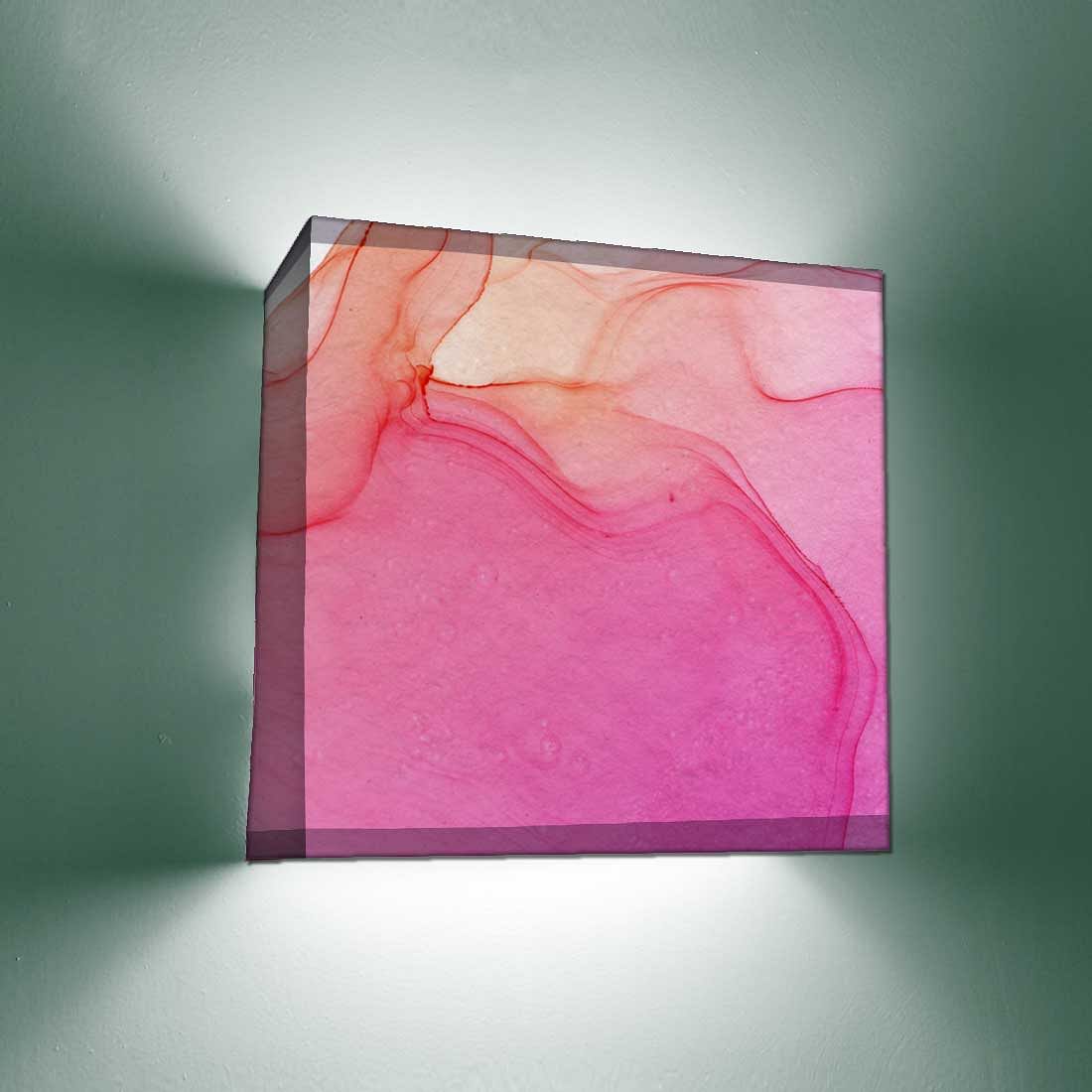 Pink Square Wall Lamp  -  Watercolor Nutcase