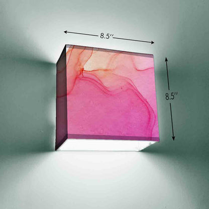 Pink Square Wall Lamp  -  Watercolor Nutcase