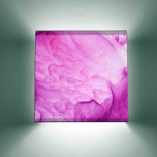 Pink Square Wall Lamp  - Pink Watercolor Nutcase