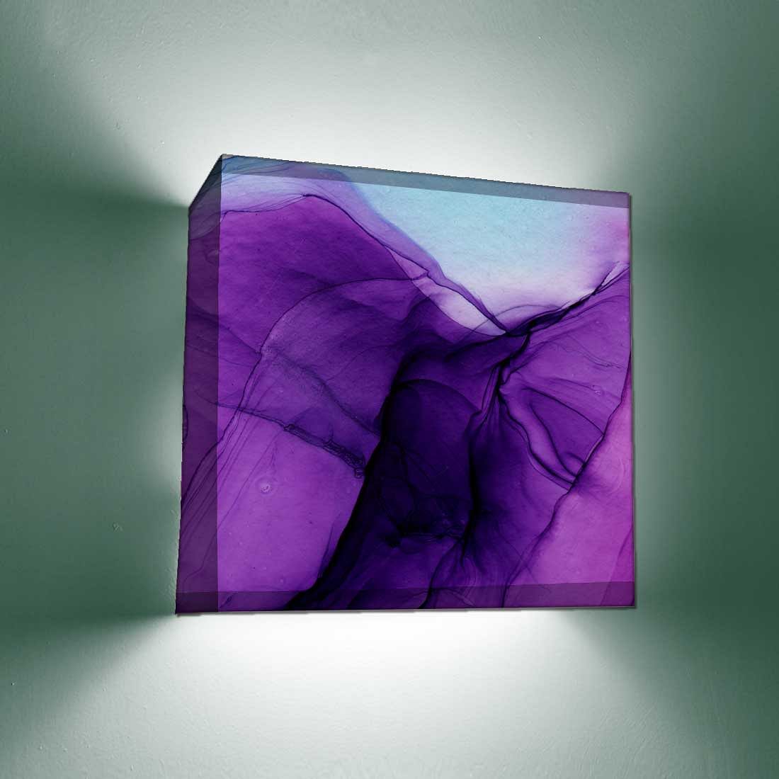 Purple Square Wall Lamp  -  Watercolor Nutcase