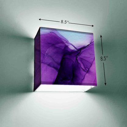 Purple Square Wall Lamp  -  Watercolor Nutcase