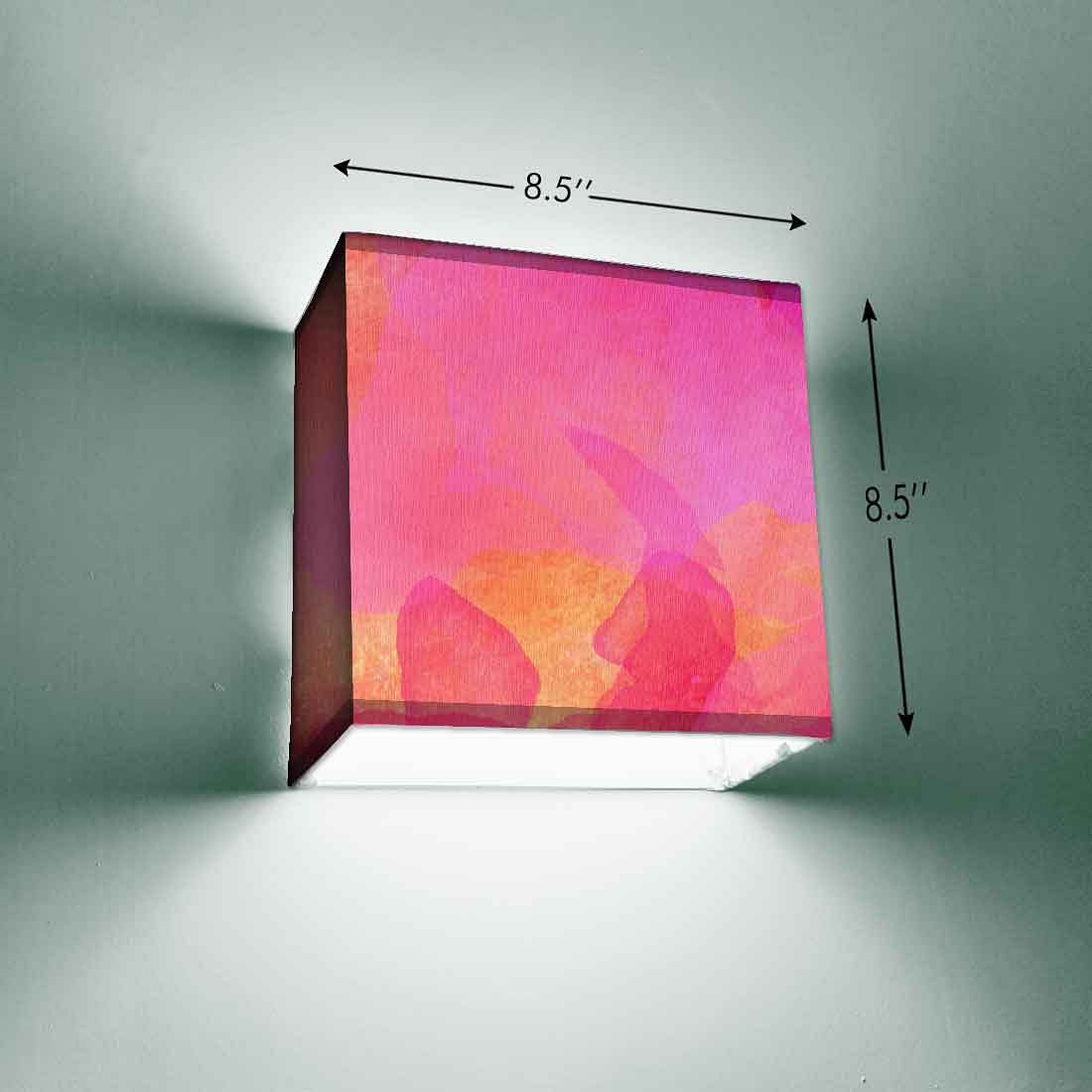 Pink Wall Lamp Square Shaped Lights Nutcase