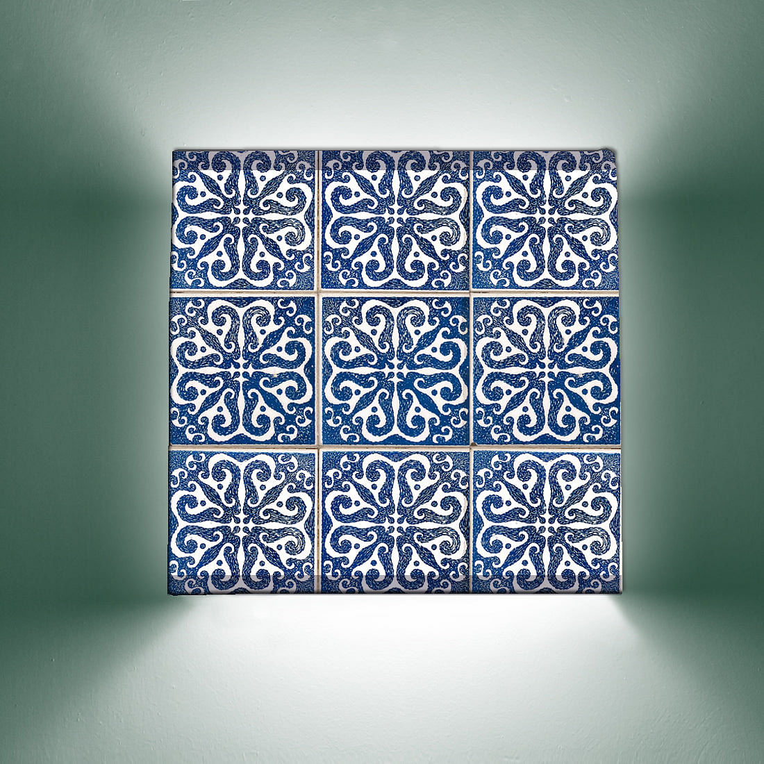 Bedroom Side Wall Lamp  -  Blue Pattern Nutcase
