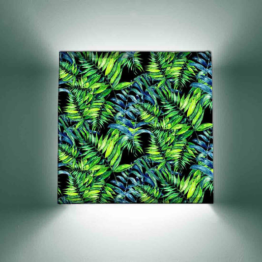 Modern LivingRoom Wall Lamp - Blue Green Leaves Nutcase